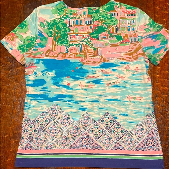 TALBOTS TEE Lake Como. Petite Medium. 
95% cotton, 5% spandex. - Picture 4 of 9